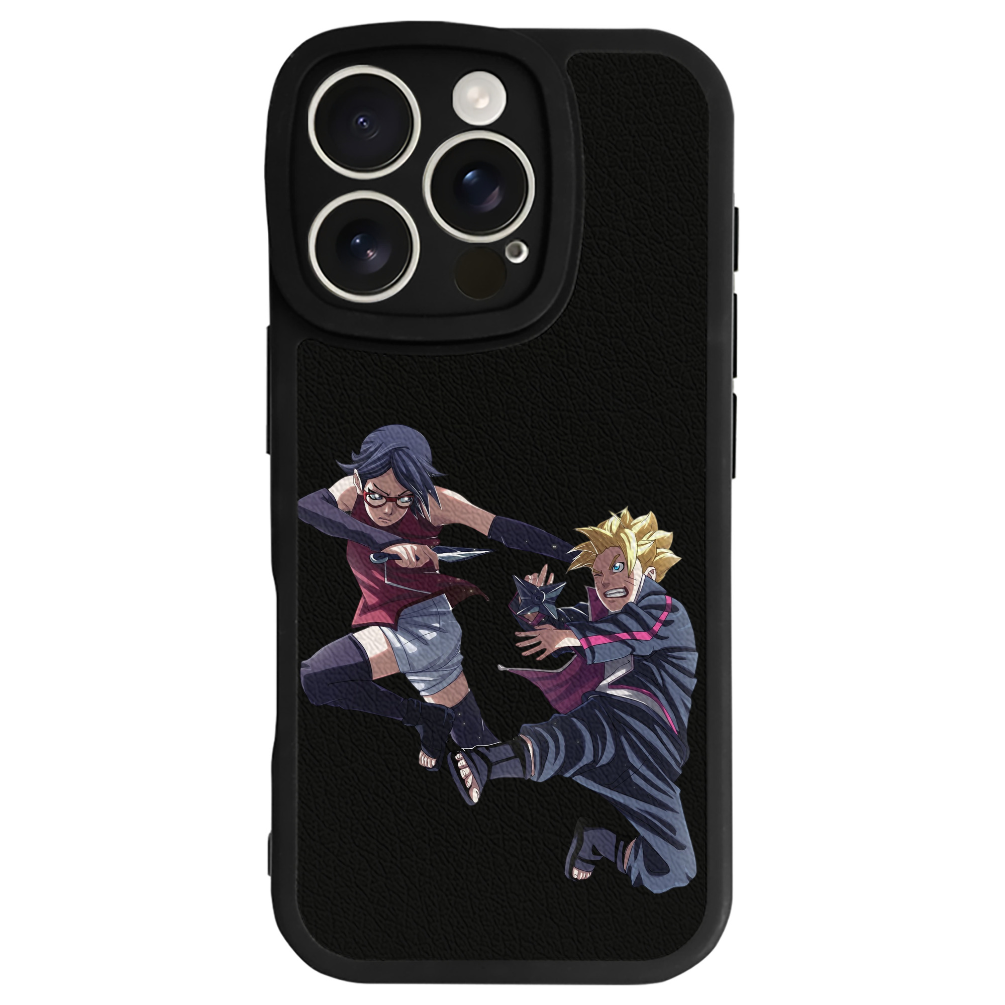 （画像用） NARUTO -ナルト- うちは サラダ Uchiha Sarada 【iPhone 16シリーズ対応】シリコンスマホケース（レザー調） 材質：シリコン